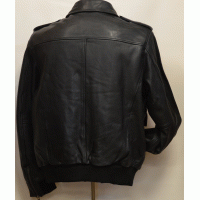 Men naked cowhide Classic bomber Jacket 